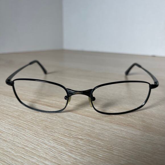 Ray-Ban Sleek RB3162 006 Black Rectangle Eyeglasses PARTS ONLY 52-19 READ - Picture 2 of 10